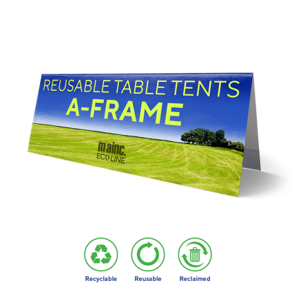 Reusable Table Tents: A-Frame